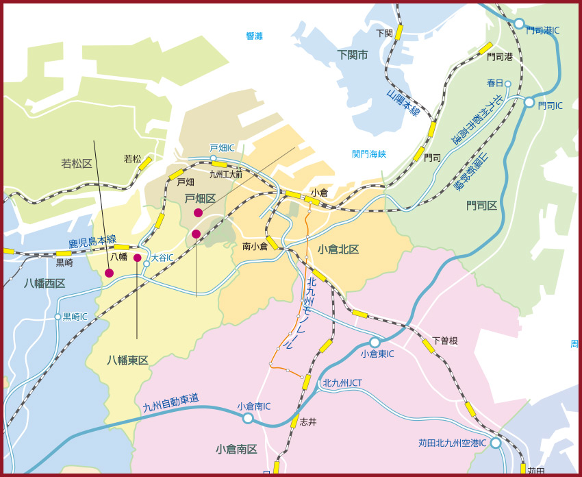 北九州都市圏エリアマップ