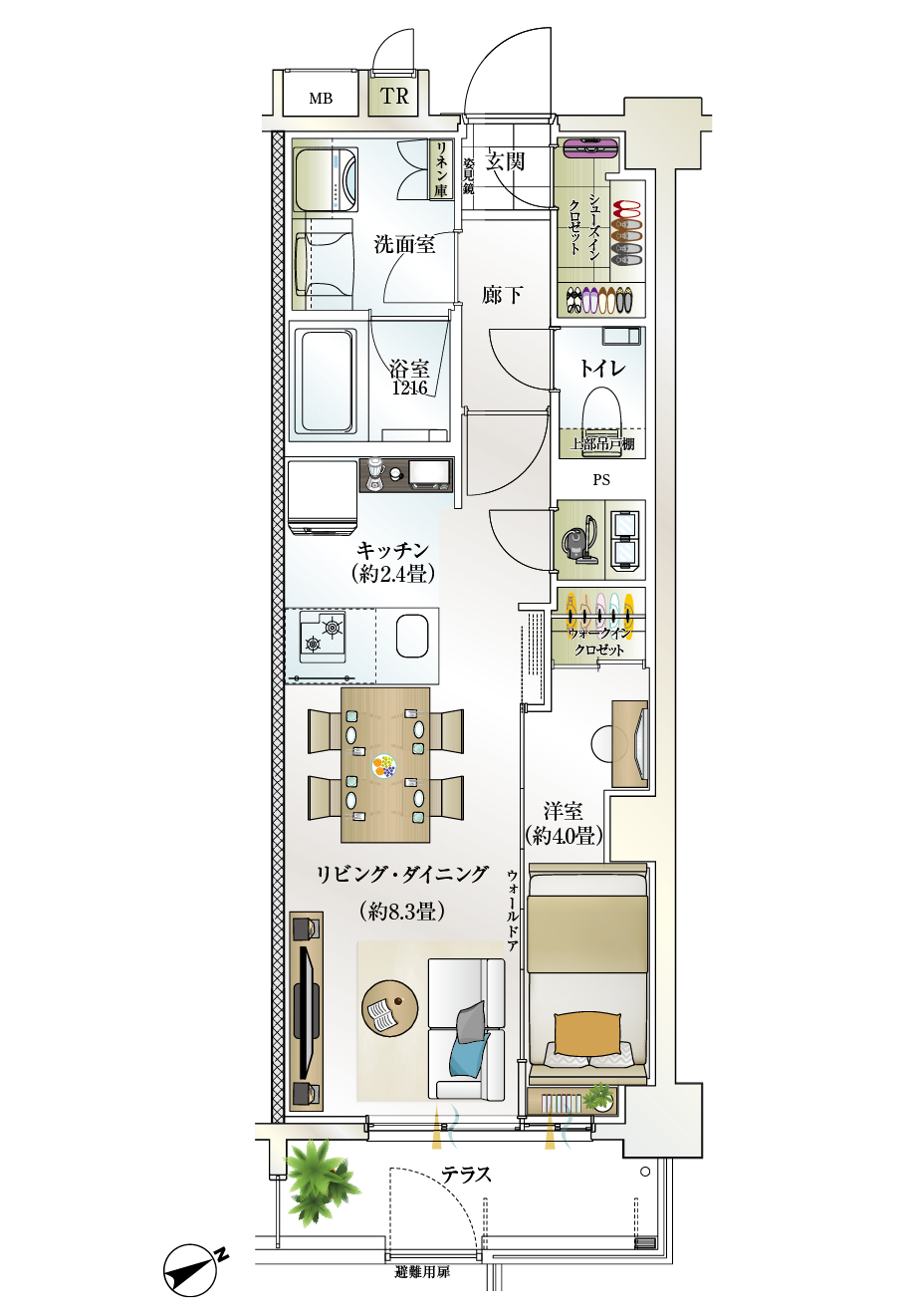 家具入り間取り