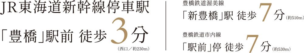 「豊橋」駅前 徒歩3分