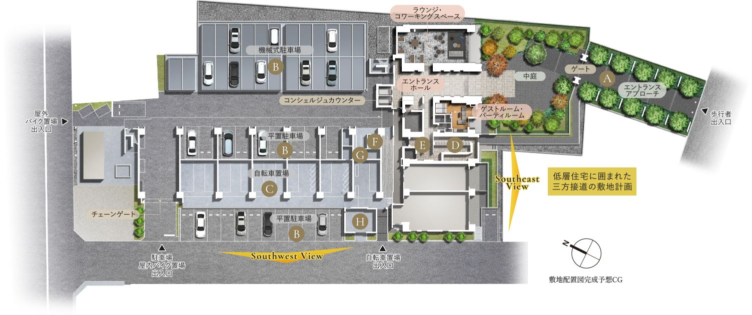 敷地配置図完成予想CG