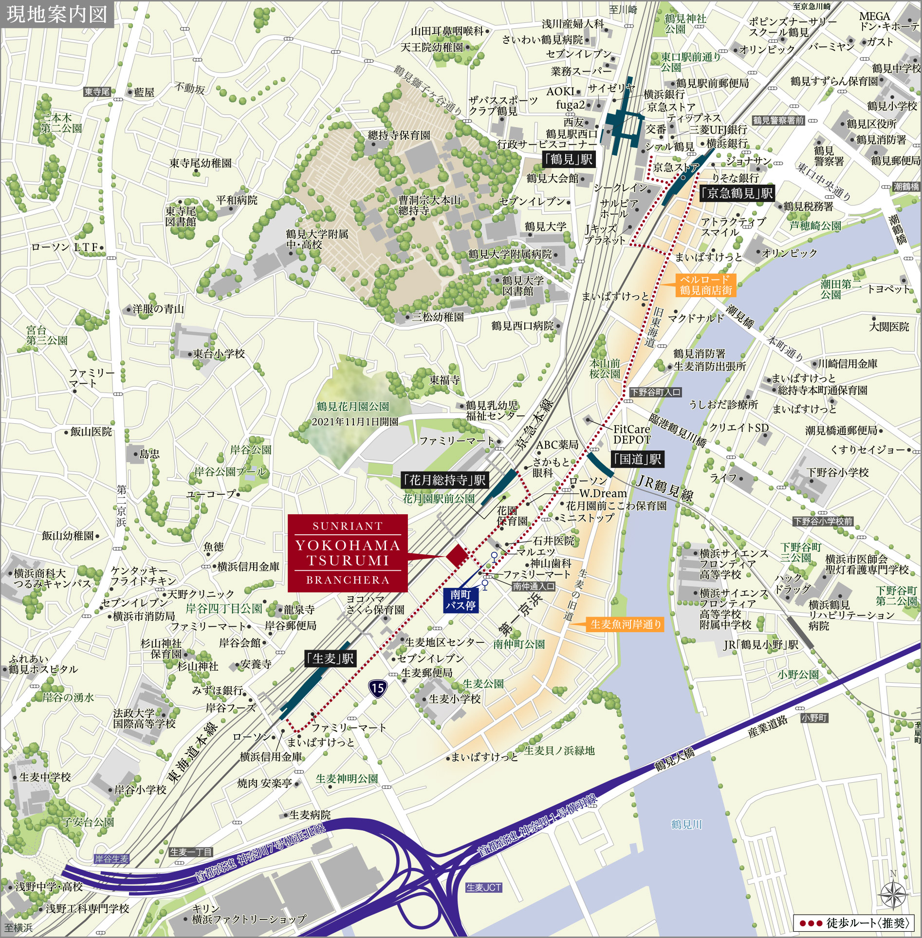 公式 サンリヤン横浜鶴見ブランシエラ 現地 マンションギャラリー案内図