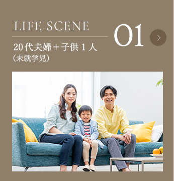 LIFE SCENE01 20代夫婦＋子供1人（未就学児）