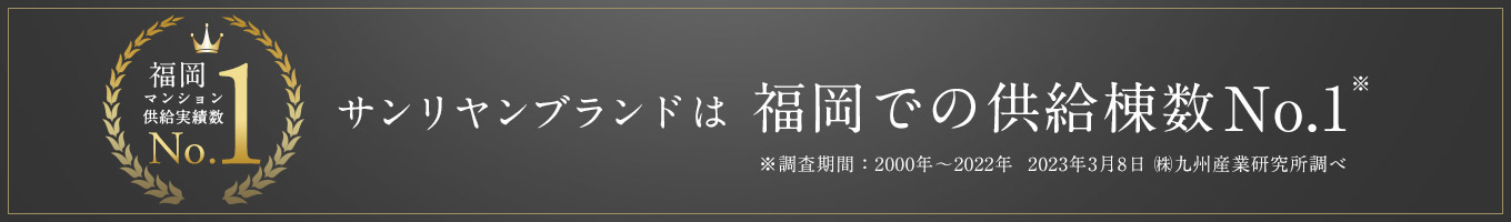 福岡での供給棟数No.1