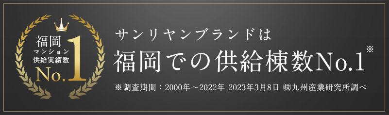 福岡での供給棟数No.1